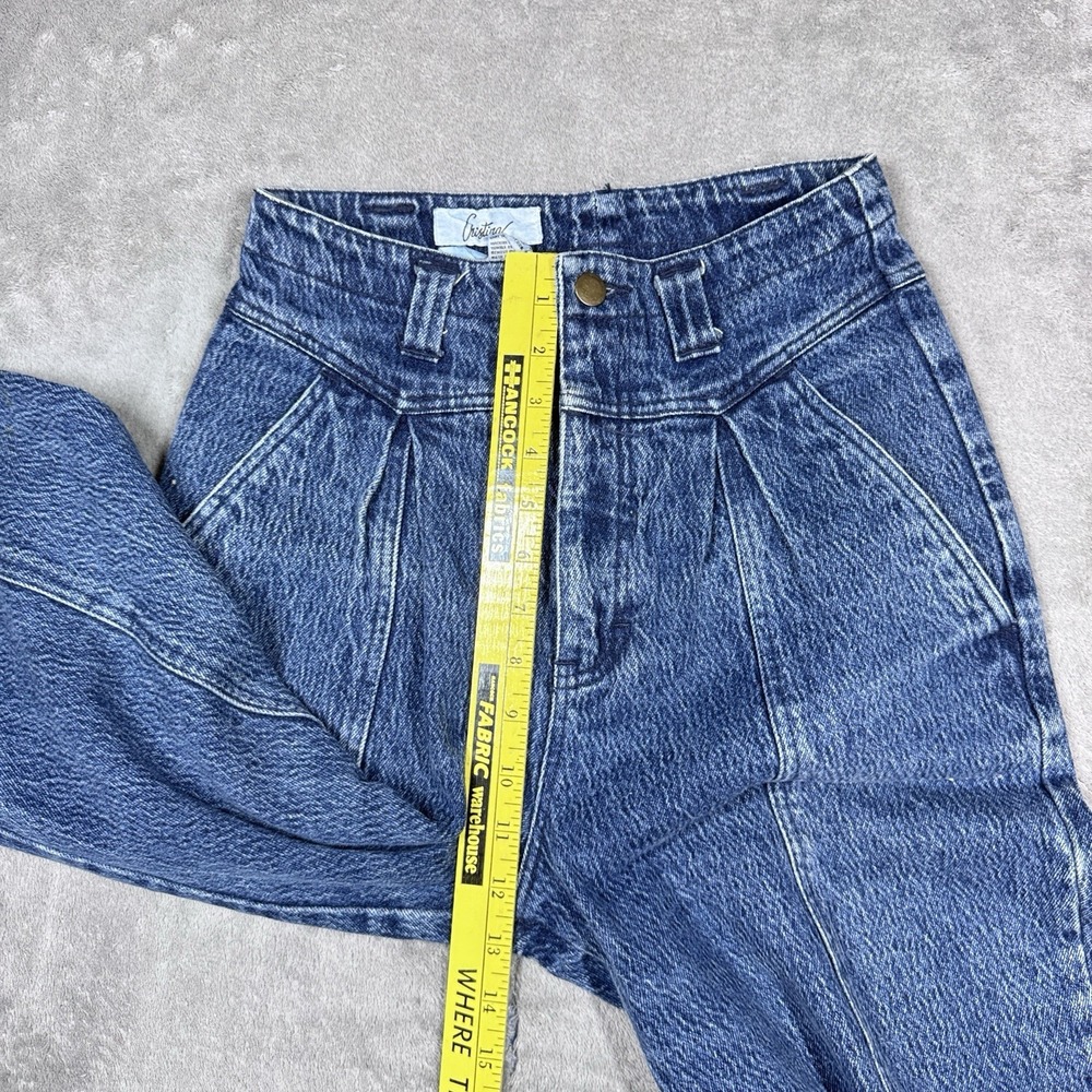 Christina Vintage Mom Jeans Womens 8 High Rise Pleated Tapered No Back Pockets - Picture 6 of 8